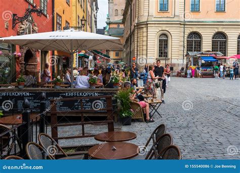 Outdoor Dining and Coffee in Old Town Stockholm Editorial Photo - Image ...