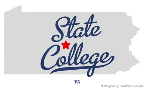 Map of State College, PA, Pennsylvania