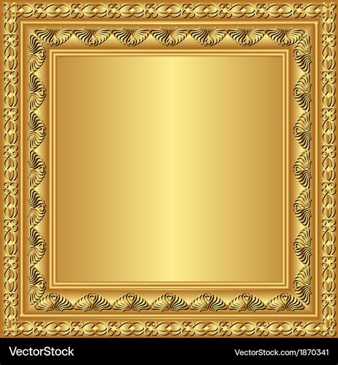 Golden frame Royalty Free Vector Image - VectorStock