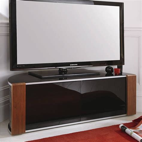 Sirius 1200 Black and Walnut Corner TV Cabinet