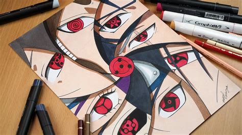 Dessin Naruto Jiraiya Sasuke Orochimaru Sakura Tsunade