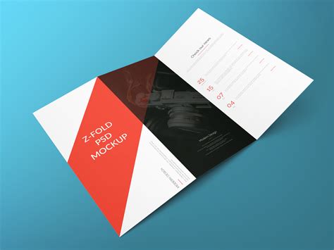 Freebie - Z Fold Brochure PSD Mockup by GraphBerry on DeviantArt