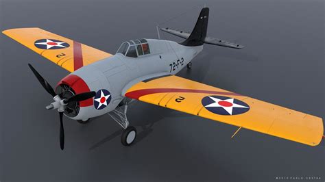 ArtStation - GRUMMAN F4F-3 WILDCAT 72F2 | Game Assets