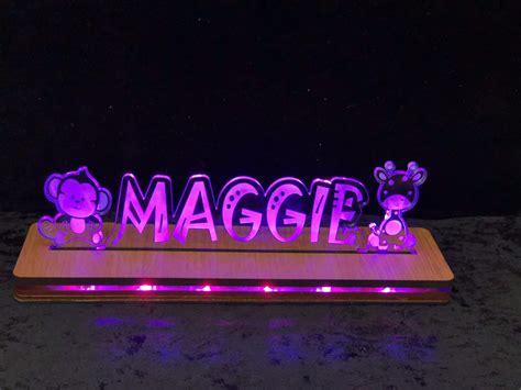 Personalized LED Illuminated Name Plate Perfect for a Nursery | Etsy