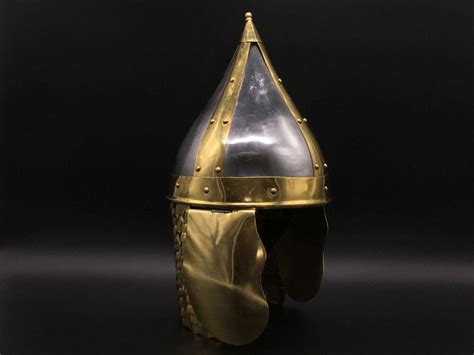 Roman archer helmet with neck cover ah-24178 (Code: 7658) - Special Replicas Shop