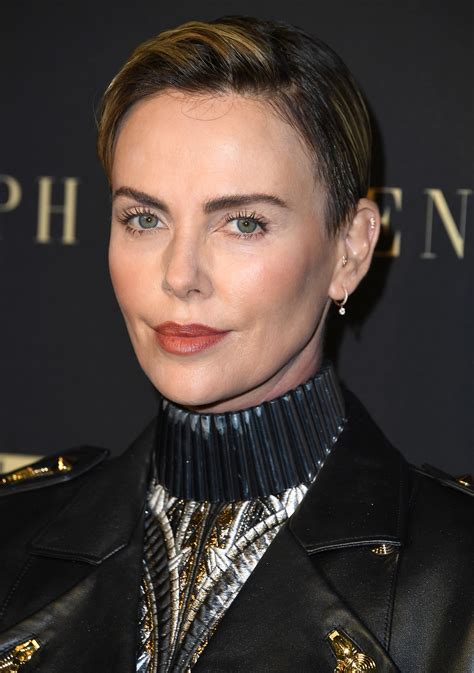 Charlize Theron Slicked Her Bowl Haircut to the Side and Made It Look ...