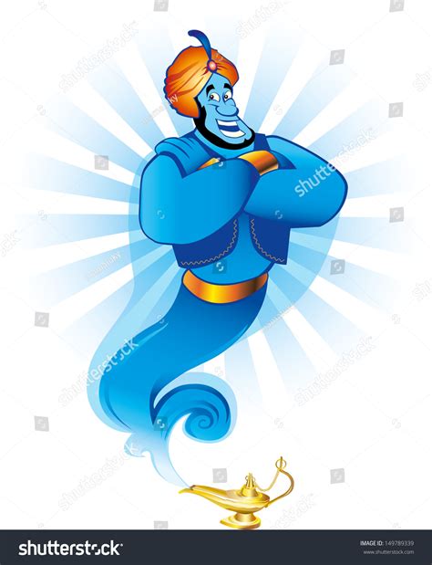 Magic Genie Your Service Genie Appears Stock Vector 149789339 - Shutterstock