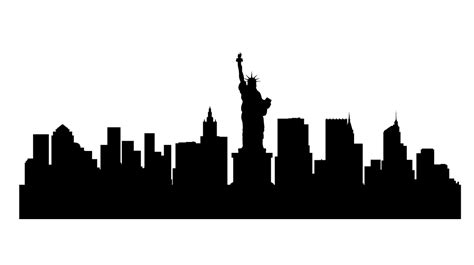 New York City Skyline Silhouette Illustration - Skyline New York png ...