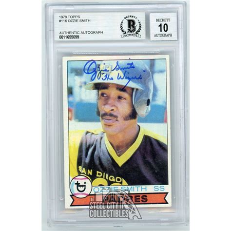 Ozzie Smith The Wizard 1979 Topps Autograph Auto Card #116 - BAS 10 ...