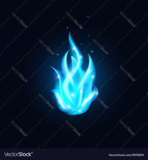 Blue fire Royalty Free Vector Image - VectorStock