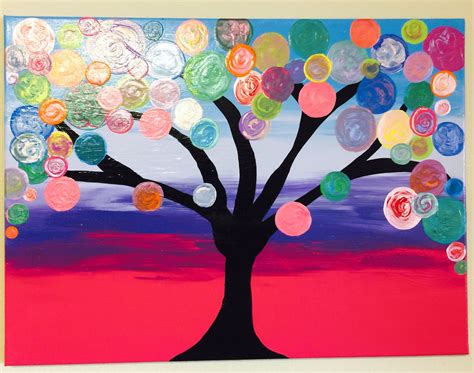 Hand painted tree of life canvas. | Tree painting, Hand painted, Painting