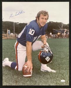 Fran Tarkenton Signed Photo 16x20 Football Autograph New York Giants ...