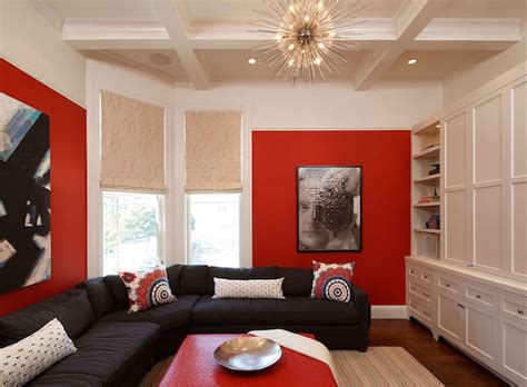 Red and Black Rooms - Contemporary - Living Room - Artistic Designs for Living