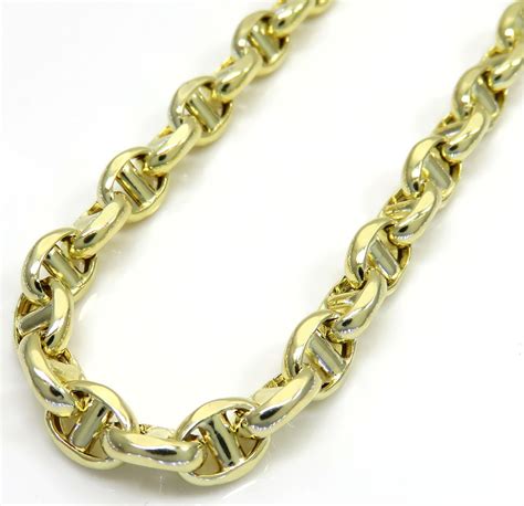 Buy 10k Yellow Gold Hollow Puffed Mariner Chain 20 Inch 4mm Online at SO ICY JEWELRY