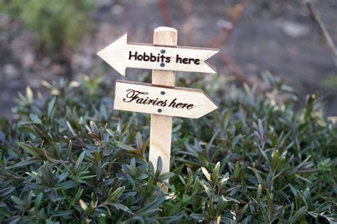 Fairy Garden Sign Fairy Garden Decor Fairy Sign Post Fairy - Etsy