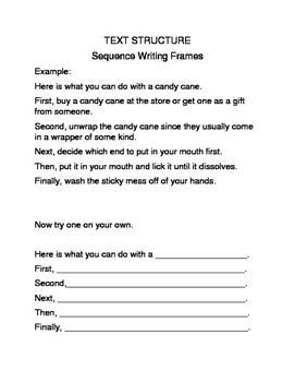 This is a 3 pg. document to use for practicing sequence text structure. It includes an example ...