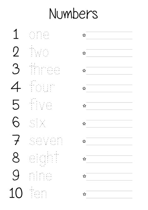 Printable Number Words Worksheets | Activity Shelter