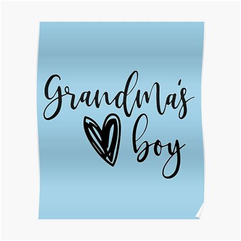 "Grandma's Boy Baby Gifts" Poster for Sale by YaliliArt | Redbubble