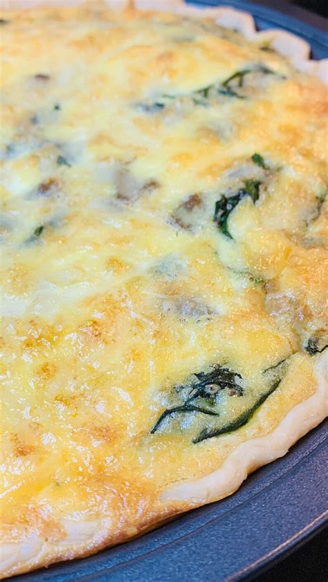 Turkey Sausage & Spinach Quiche Recipe, Downloadable PDF - Etsy