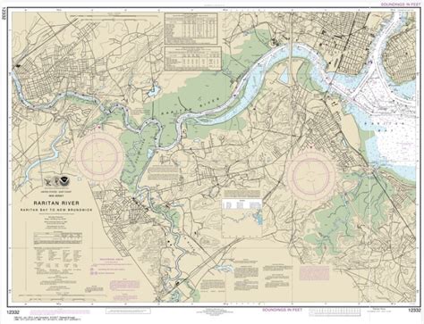 NOAA Chart - Raritan River Raritan Bay to New Brunswick - 12332 - The ...