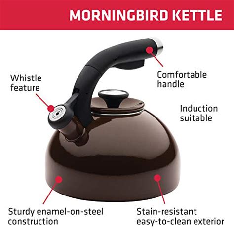 Circulon Morning Bird Whistling Kettle/Stovetop Teakettle/Tea Pot, 2 ...