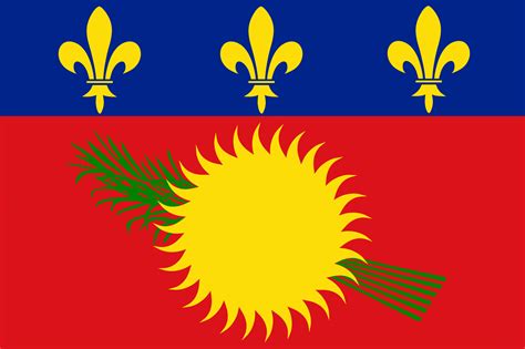 Red Version of Unofficial Guadeloupe Flag - Smoke Tree Manor