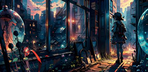 1024x500 Anime Girl in Ghost Town 1024x500 Resolution Wallpaper, HD ...