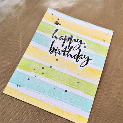 The Craftminded: Cheerful Birthday Card Using Avery Elle Stamps