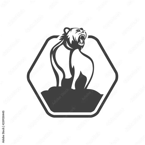 Kodiak bear mascot cartoon character logo design vector eps format ...