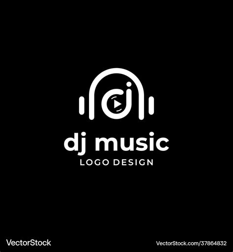 Dj logo Royalty Free Vector Image - VectorStock