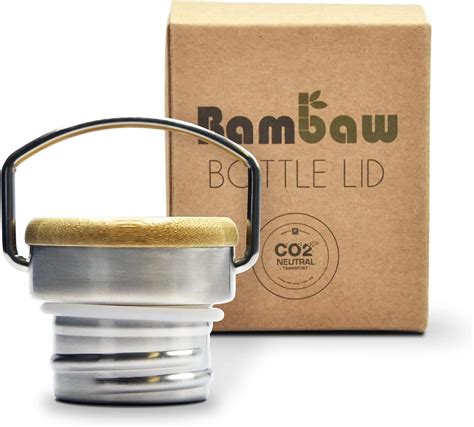 Amazon.com: Bambaw Water Bottle Lid Replacement | Stainless Steel Wide Mouth Lid | Screw Top ...