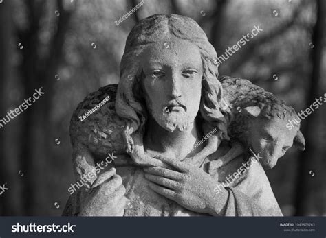 Ancient Statue Jesus Christ Good Shepherd Stock Photo 1043873263 | Shutterstock