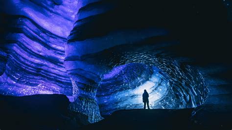 wallpaper cave, silhouette, ice, glacier, dark HD : Widescreen : High ...