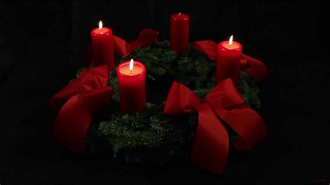 3rd Advent Wreath - German Adventskranz - with three candles lit for the third Sunday of Advent ...