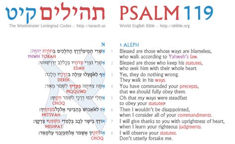 Psalm 119 in Hebrew | BibleJournalLove | Learn hebrew, Bible facts, Inductive bible study