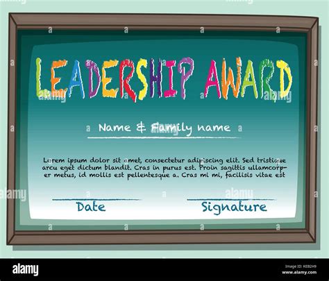 Certificate of leadership award in frame Stock Vector Image & Art - Alamy