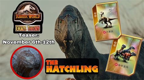 JURASSIC WORLD CHAOS THEORY TEASER NOVEMBER 6-12th | The Hatchling JWTG ...