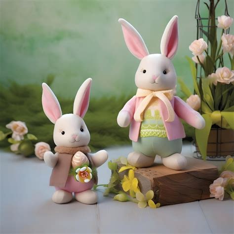 Premium AI Image | easter fluffy bunny