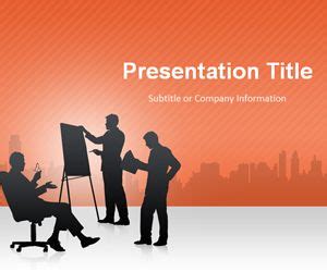 Business Conference Orange PowerPoint Template