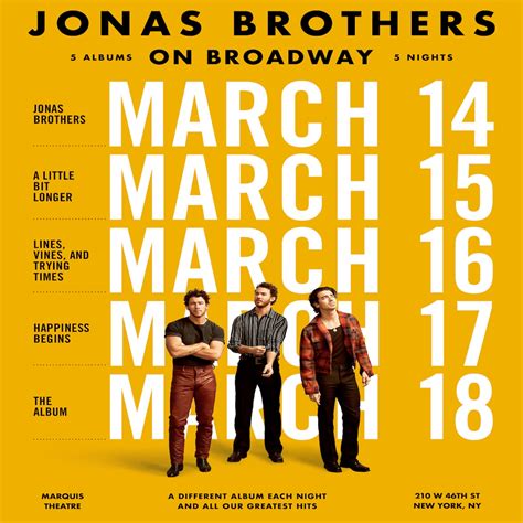 Jonas Brothers Announce Five Nights On Broadway