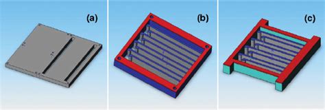 6 ( a ) Base and the top plate, ( b ) piezoelectric plate designed to ...