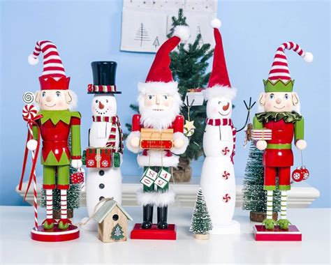 Large Nutcrackers 16'', Santa Workshop, Hand Painted Nutcracker, Wooden ...