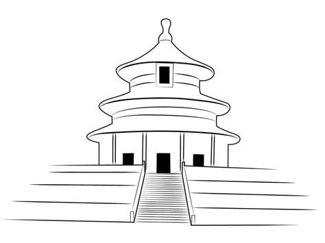 Temple of Heaven in Beijing coloring page - Download, Print or Color ...