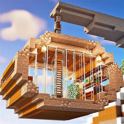 Minecraft Builds! ⛏ on Instagram: “Amazing Hanging House by @sheepggmc 🐑 Watch the tutorial on ...