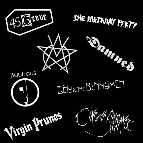 "Goth Band Logos pt2" by JoanaShino | Redbubble