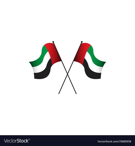 Uae flag template design Royalty Free Vector Image