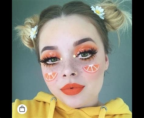 Orange Fruit makeup | Orange makeup, Face art makeup, Creative makeup