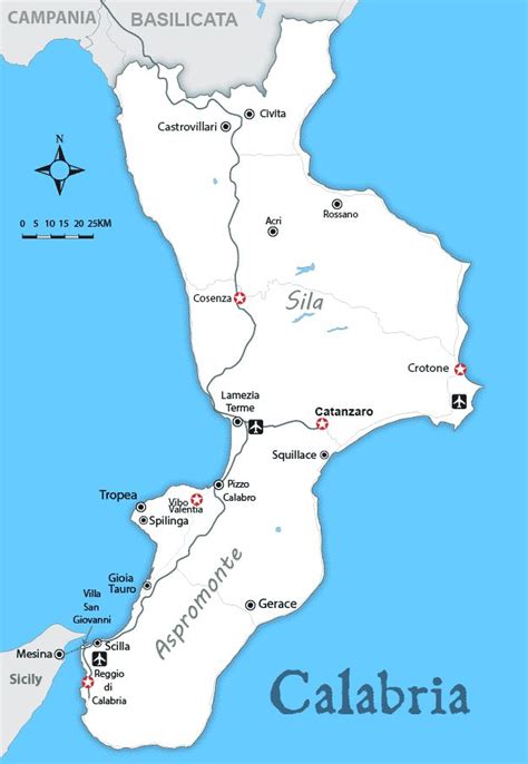 map of calabria showing cities, roads, and national parks. Belize ...