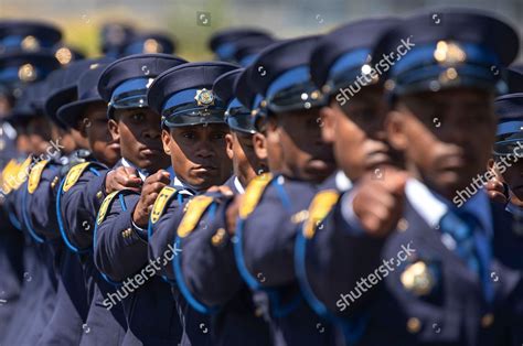 South African Policemen March During Launch Editorial Stock Photo ...