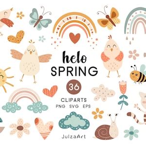 Spring Svg, Hello Spring Clipart, Spring Time Png, Flowers Svg, Floral ...